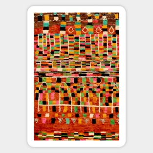 Vintage Berber Moroccan Rug Pattern Sticker